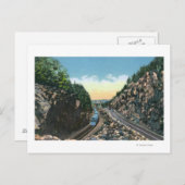 高速道路に面した列車の景色 ポストカード (正面/裏面)