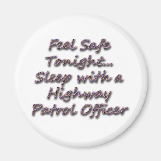 高速道路のパトロールをして眠る マグネット (正面)