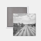 高速道路の交通 マグネット (正面/裏面)
