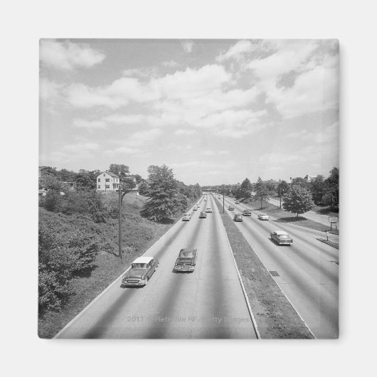 高速道路の交通 マグネット (正面)