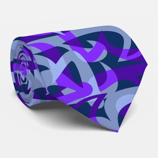 高速道路の抽象的なレトロの2側のプリント ネクタイ (ロール)