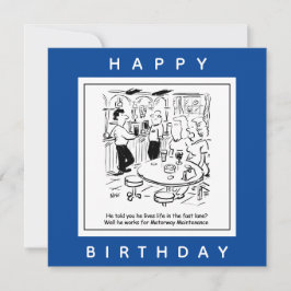 高速道路の高速レーン。高速道路の保守作業員 カード