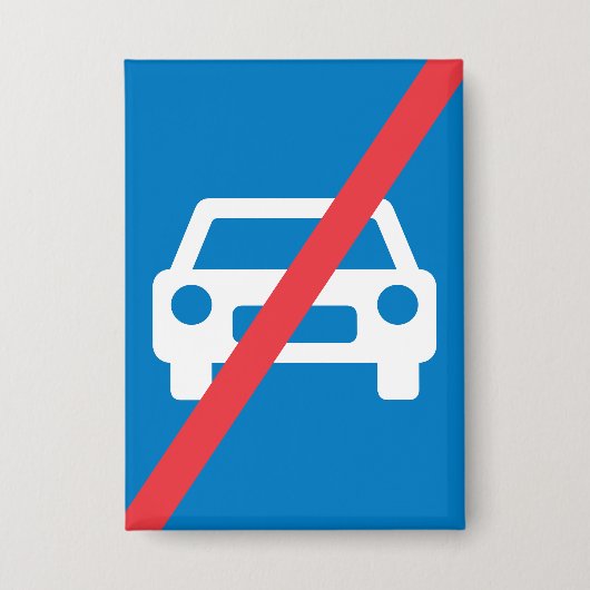 高速道路終了標識 缶バッジ (正面)