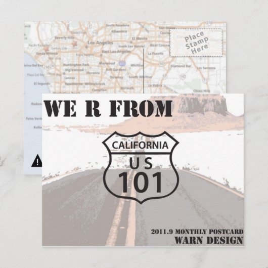 高速道路101 ポストカード (正面/裏面)