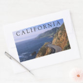 高速道路1 |カーメル・カリフォルニア 長方形シール (封筒)