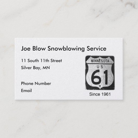 高速道路61 予約カード (正面)