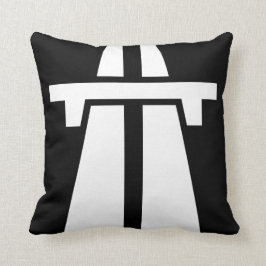 高速道路、高速道路、アウトバーン-白 クッション