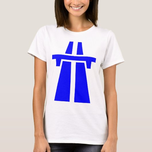 高速道路、高速道路、オートバーン – 青 Tシャツ (正面)