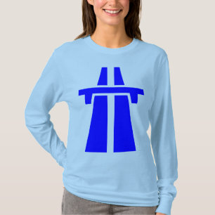 高速道路、高速道路、オートバーン – 青 Tシャツ