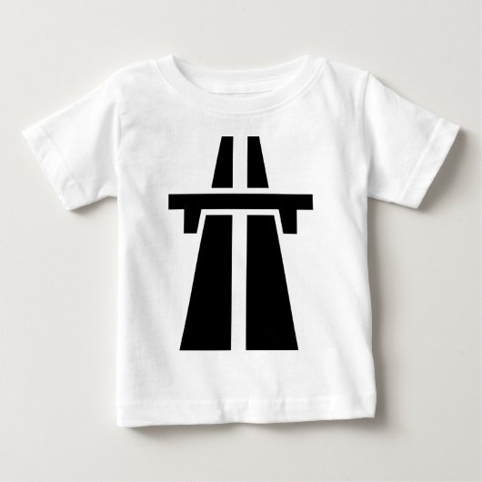 高速道路、高速道路、オートバーン – 黒 ベビーTシャツ (正面)