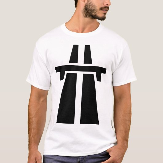 高速道路、高速道路、オートバーン – 黒 Tシャツ (正面)