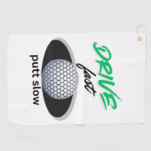 高速駆動、高速駆動、低速駆動 ゴルフタオル (横)