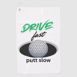 高速駆動、高速駆動、低速駆動 ゴルフタオル