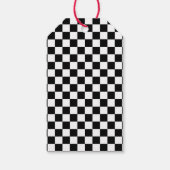 高速1赤レトロなレースカーテーマ少年の誕生日 ギフトタグ (裏面)