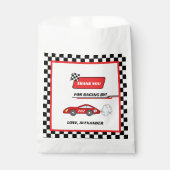 高速1赤レトロなレースカーテーマ少年の誕生日 フェイバーバッグ (正面)