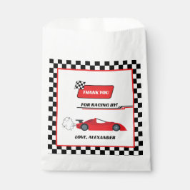 高速1赤レトロなレースカーテーマ少年の誕生日 フェイバーバッグ