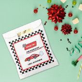 高速1赤レトロなレースカーテーマ少年の誕生日 フェイバーバッグ