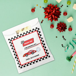 高速1赤レトロなレースカーテーマ少年の誕生日 フェイバーバッグ