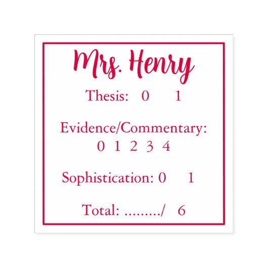 高速&簡単エッセー採点 セルフインキングスタンプ (デザイン)