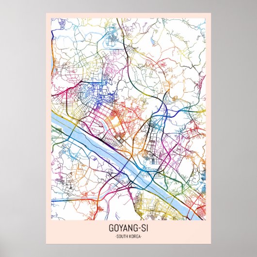 高陽市 韓国市地図 ポスター (正面)
