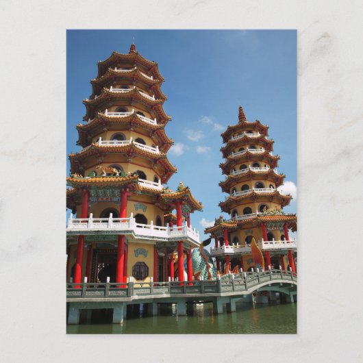 高雄市のトラおよびドラゴンの塔 ポストカード (正面)