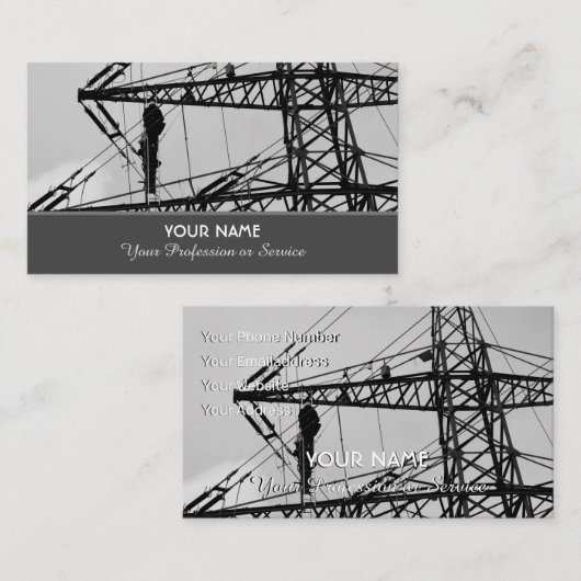 高電エレガント圧専門家向け名刺 名刺 (正面/裏面)