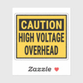 高電圧オーバーヘッドに注意 シール (シート)