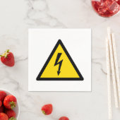 高電圧サイン電気シンボル警告p スタンダードカクテルナプキン (インサイチュ)