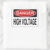 高電圧ステッカー 長方形シール (バッグ)