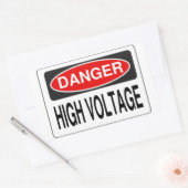高電圧ステッカー 長方形シール (封筒)