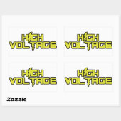 高電圧ステッカー 長方形シール (シート)