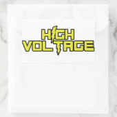 高電圧ステッカー 長方形シール (バッグ)