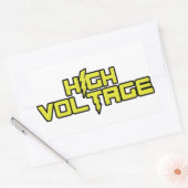高電圧ステッカー 長方形シール (封筒)