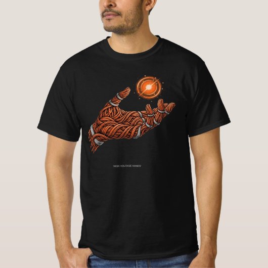 高電圧ハンド 電気工事士Tシャツ Tシャツ (正面)