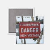 高電圧危険磁石 マグネット (正面/裏面)