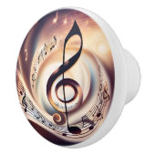 高音クレフ、 音符記号と音楽 セラミックノブ (右)