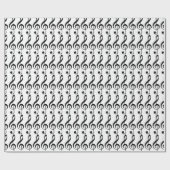 高音クレフ、 音符記号の音楽パターン ラッピングペーパー (フラット)
