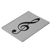 高音クレフ、 音符記号アイコン ノートブック (左側)