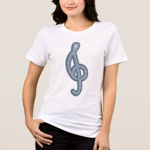 高音クレフ、 音符記号シール トライブレンドTシャツ