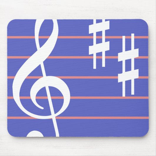 高音クレフ、 音符記号マウスパッド マウスパッド (正面)