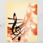 高音クレフ、 音符記号金ゴールド2ミュージシャンスクラップブック作り (正面/裏面)