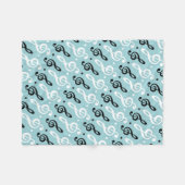 高音クレフ、 音符記号音楽ギフトミュージシャン先生バンド フリースブランケット (正面(横))