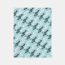 高音クレフ、 音符記号音楽ギフトミュージシャン先生バンド フリースブランケット