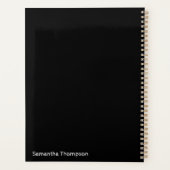 高音クレフ、 音符記号音符フルネーム白黒 プランナー手帳 (裏面)