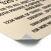 高音クレフ、 音符記号、キーボード、ピアノ広告レッスン ポスター (角)