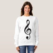 高音クレフ、 音符記号 スウェットシャツ (正面フル)
