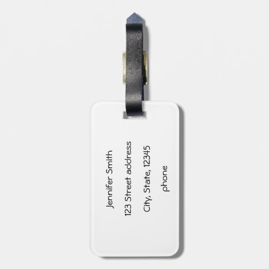 高音クレフ、 音符記号、ピンクの光沢ハート ラゲッジタグ (裏面縦)