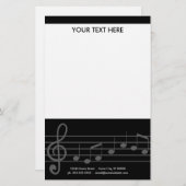 高音クレフ、 音符記号 便箋 (正面/裏面)