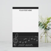 高音クレフ、 音符記号 便箋 (スタンド正面)