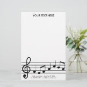 高音クレフ、 音符記号 便箋 (スタンド正面)